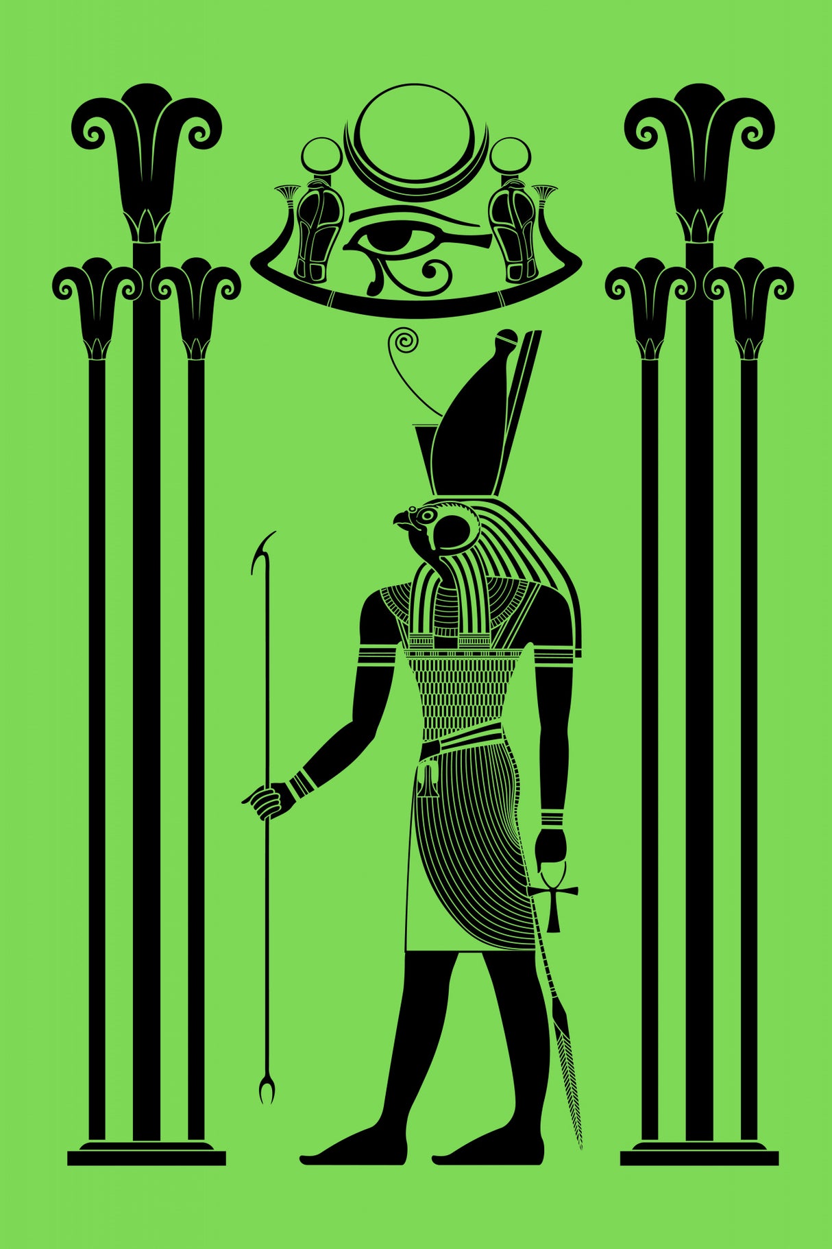 The god Horus Poster och Canvastavla