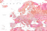 Tatiana detailed map of Europe Poster och Canvastavla