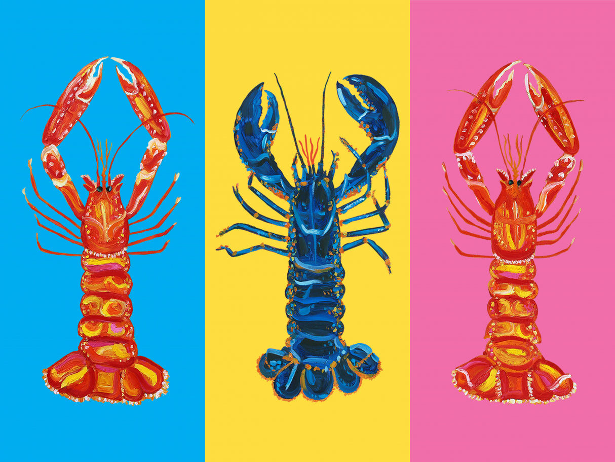 Lobster Langoustines Pop Art Poster och Canvastavla