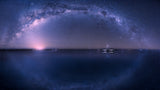 Milky Way Over Salt flat - Bolivia Poster och Canvastavla
