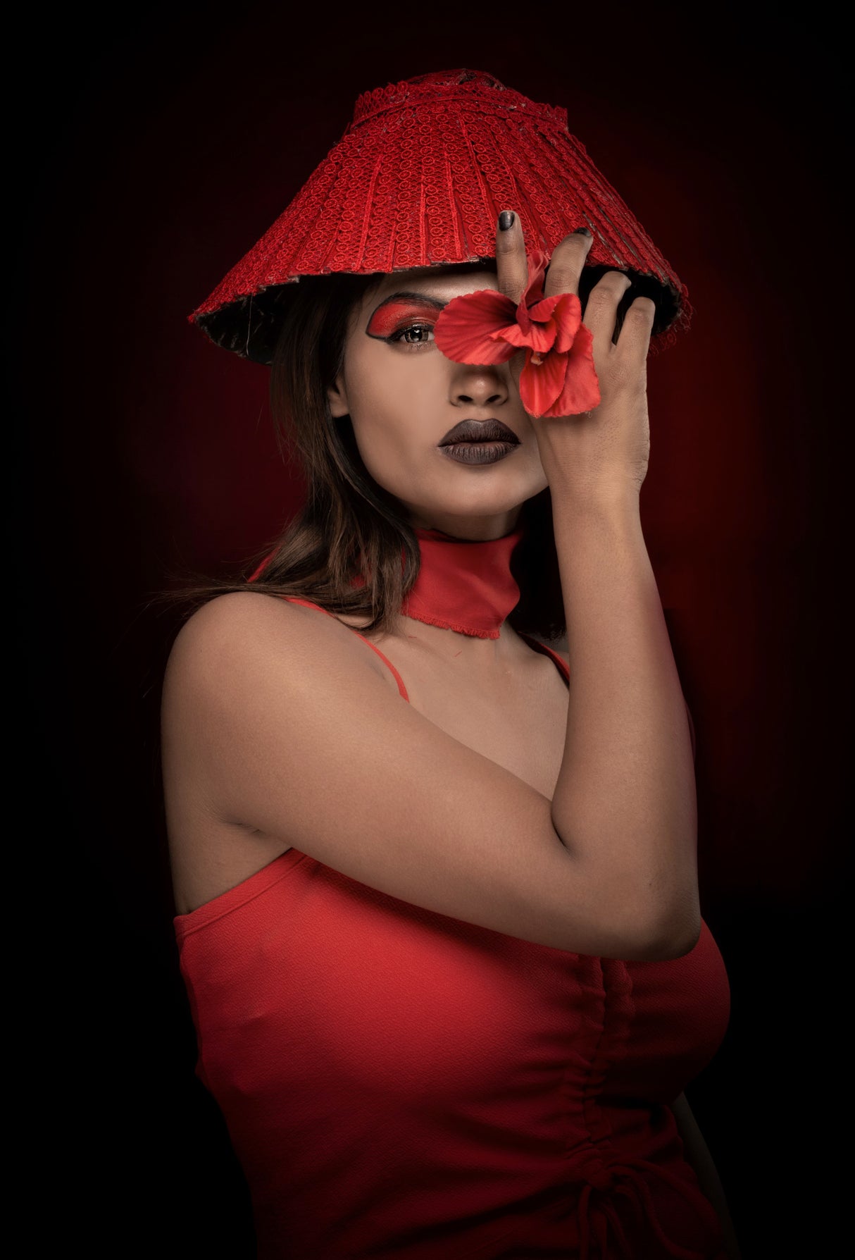 RED HAT LADY Poster och Canvastavla