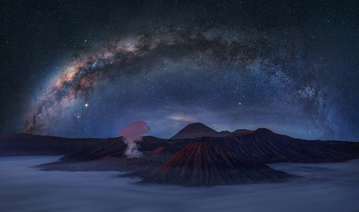 Bromo volcano Galaxy Poster och Canvastavla