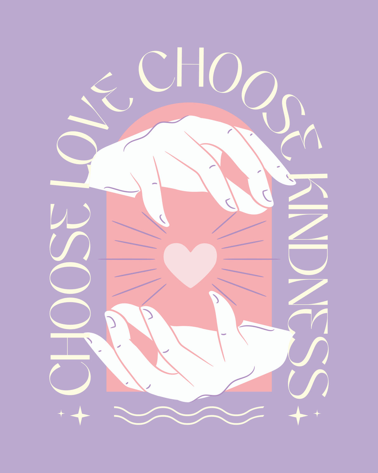 Choose Love Choose Kindness Poster och Canvastavla