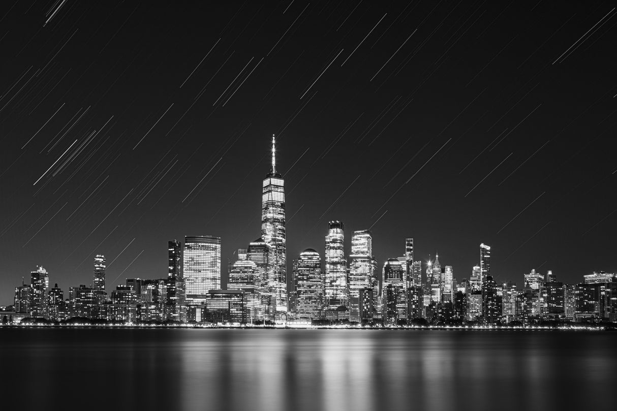 Manhattan Star Trail Poster och Canvastavla