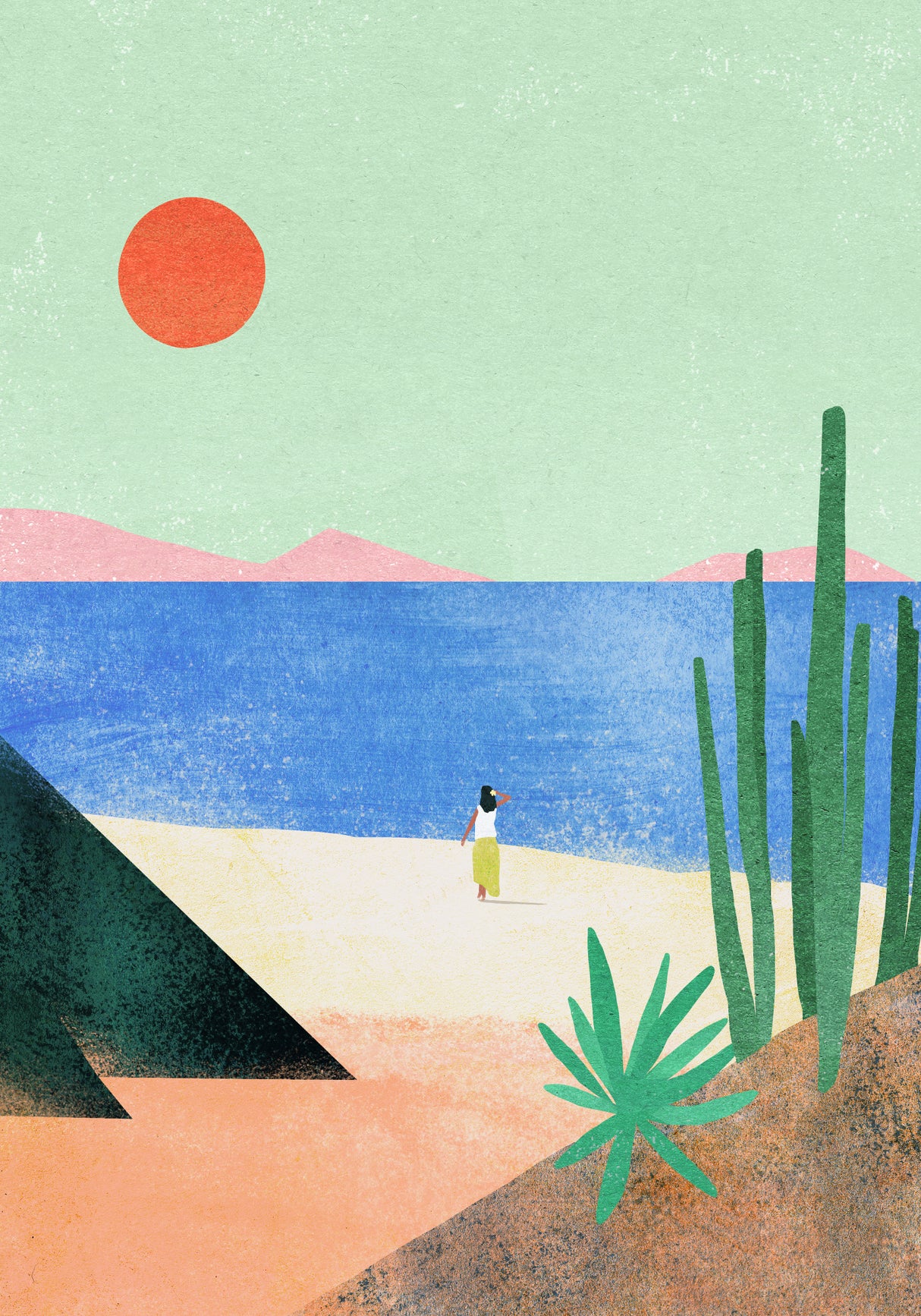 Beach Girl ii Poster och Canvastavla