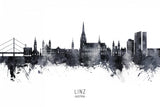 Linz Austria Skyline Poster och Canvastavla