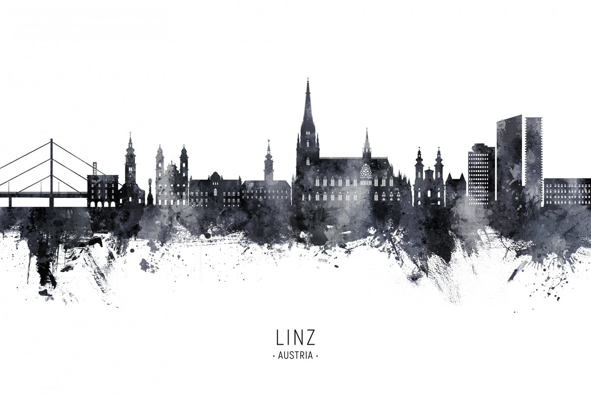 Linz Austria Skyline Poster och Canvastavla