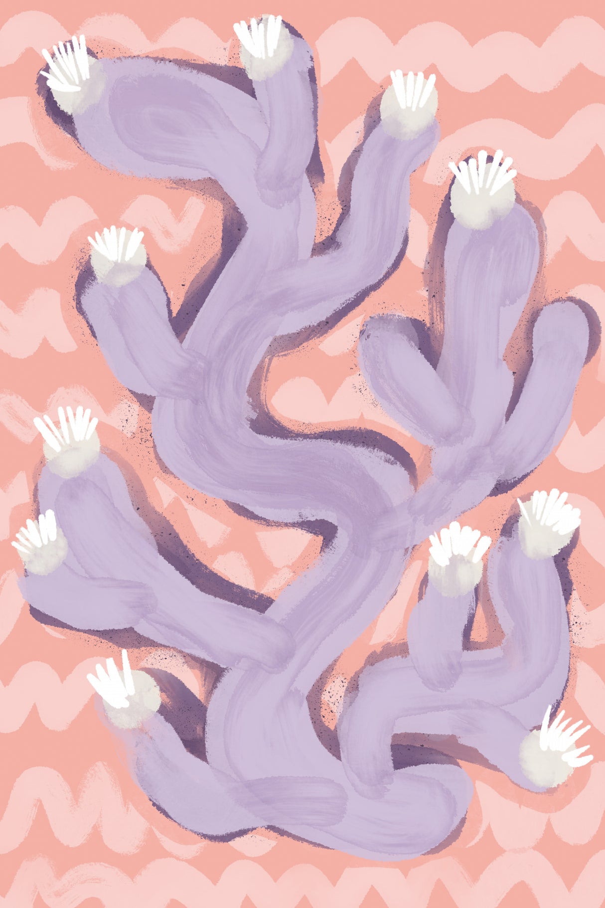 Purple Coral Poster och Canvastavla