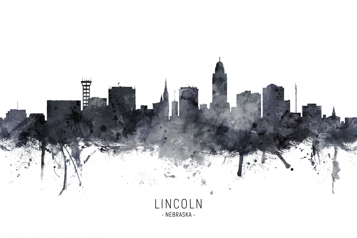 Lincoln Nebraska Skyline Poster och Canvastavla