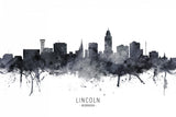 Lincoln Nebraska Skyline Poster och Canvastavla