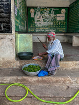 making  food in bus  station Poster och Canvastavla