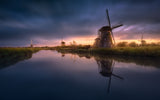 Kinderdijk Windmills Poster och Canvastavla