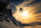 Sunset Snowboarding Poster och Canvastavla