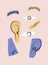 Portrait Cut Out Poster och Canvastavla