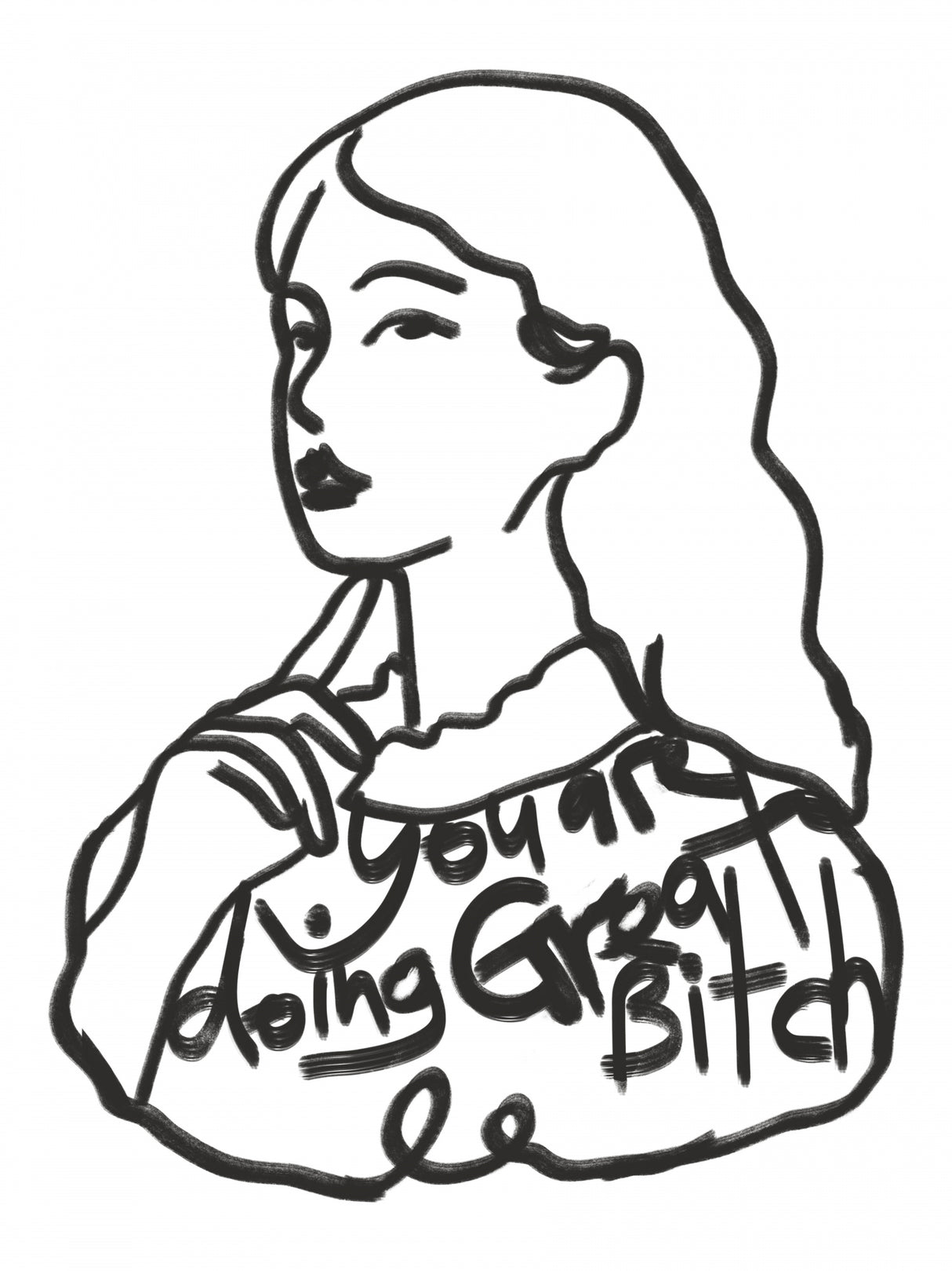 You Are Doing Great Bitch Poster och Canvastavla
