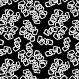 Floral Chains Gray On Black Poster och Canvastavla