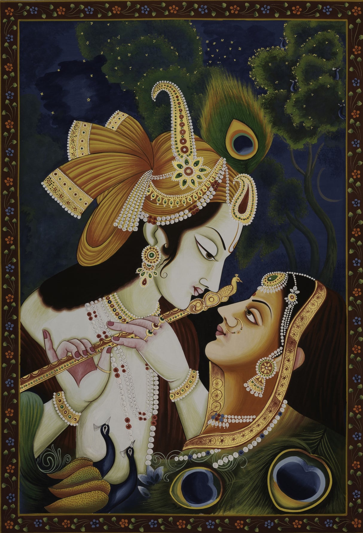 RADHA KRISHNA PAINTING Poster och Canvastavla