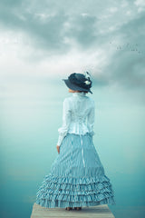 Lady At Lake Poster och Canvastavla