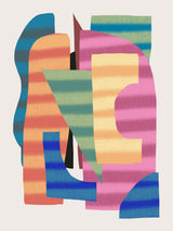 Abstract Stripe Minimal Collage 17 Poster och Canvastavla