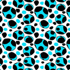Turquoise Spotty Retro Poster och Canvastavla