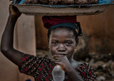 Selling food in a market in Ethiopia Poster och Canvastavla