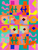 Neon Peru Pattern Poster och Canvastavla