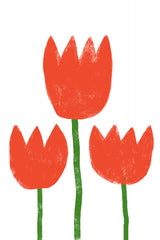 Naive Flowers Poster och Canvastavla
