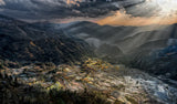Daybreak Longsheng Rice Fields China Poster och Canvastavla