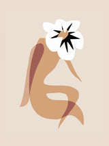 White Floral Manly Poster och Canvastavla