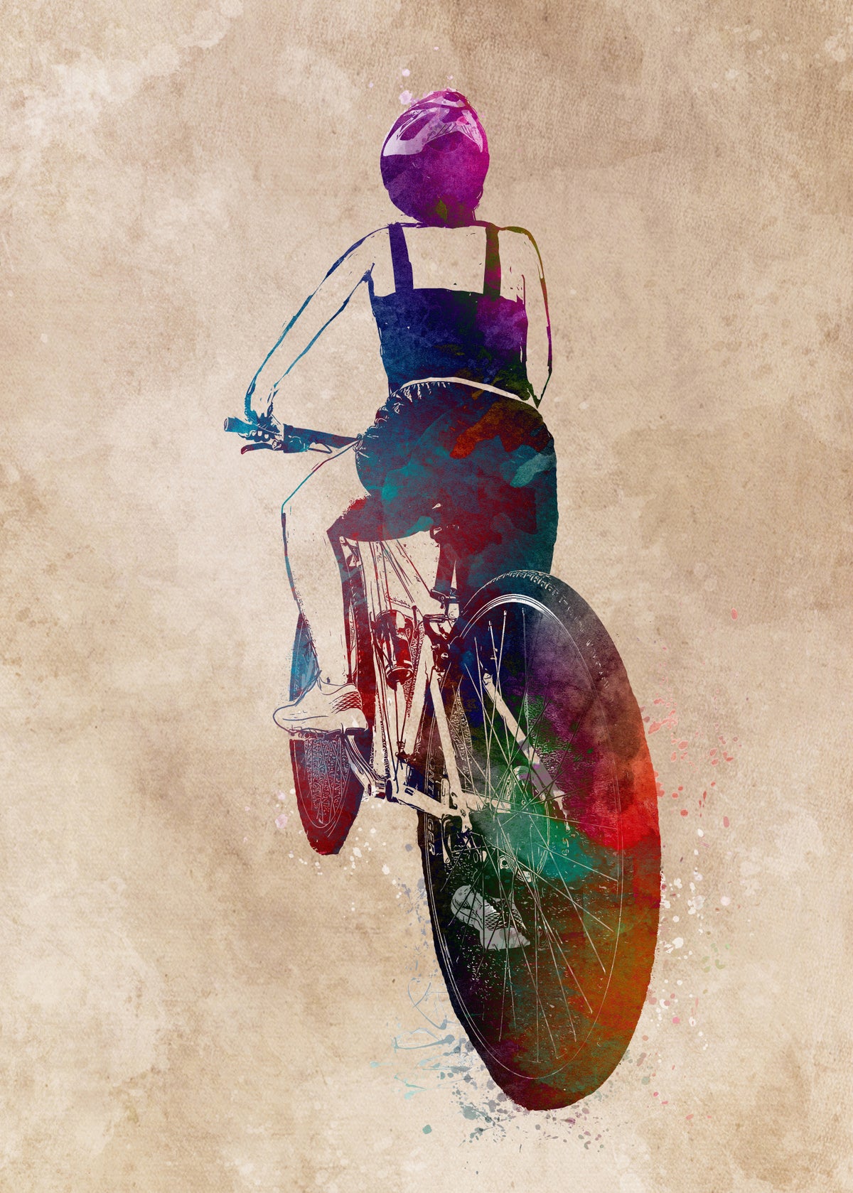 Cycling sport art 51 Poster och Canvastavla