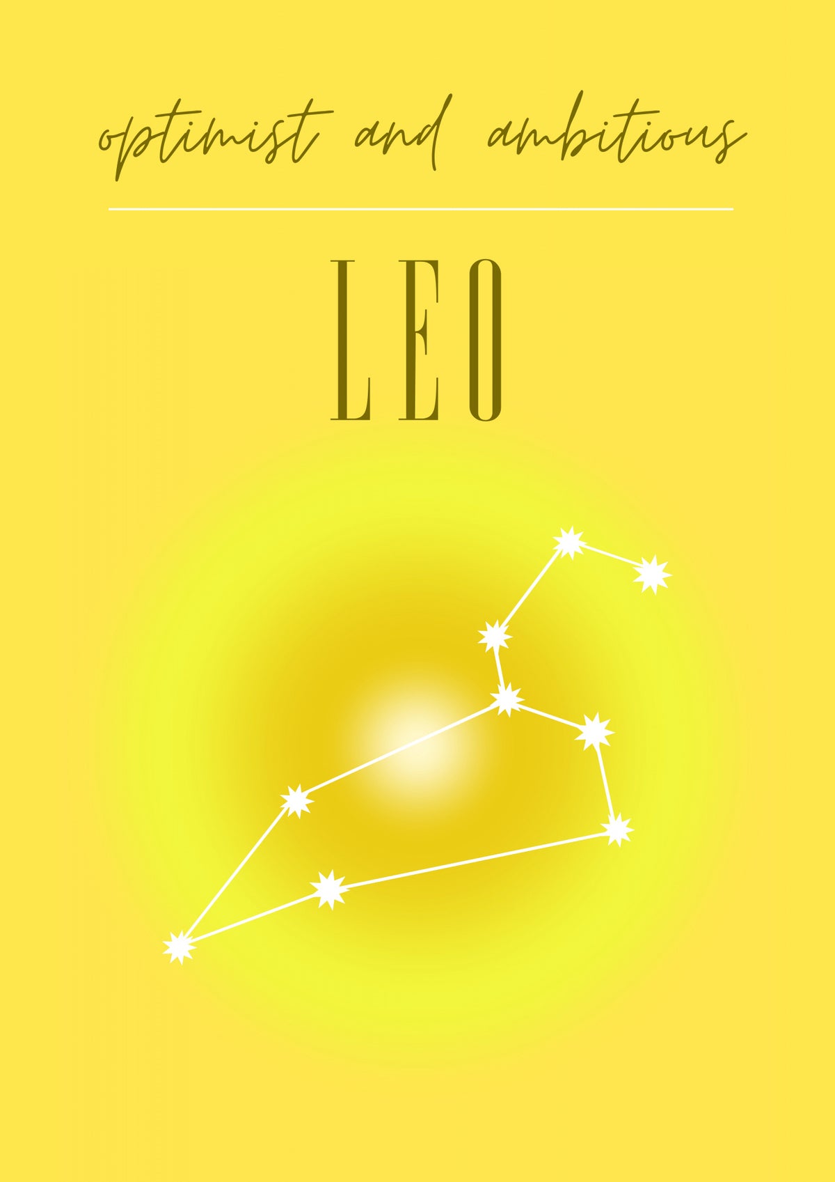 Leo Zodiac Print Art Poster och Canvastavla