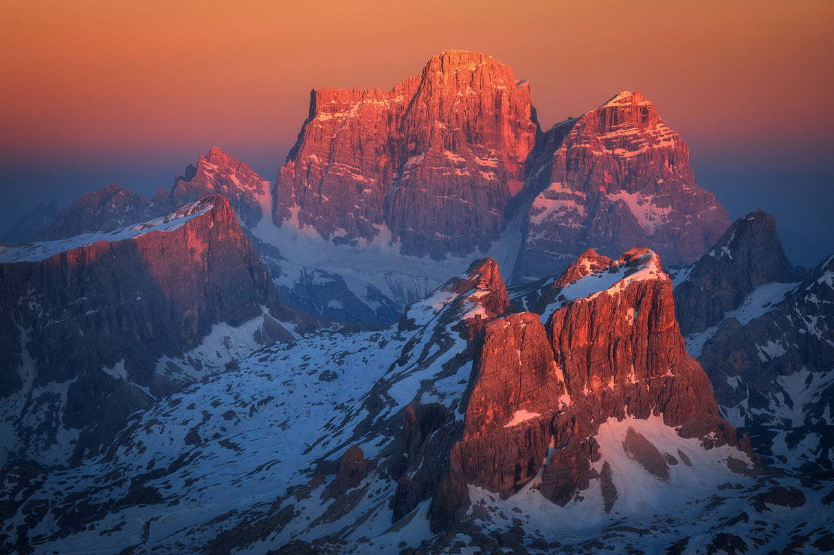 Burning Dolomites Poster och Canvastavla