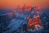 Burning Dolomites Poster och Canvastavla