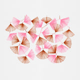 Fan Shape Lines Pink Brown Poster och Canvastavla