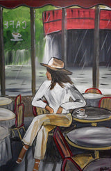 Waiting At the Cafe 3 Poster och Canvastavla