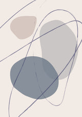 New Shapes Blue No 2 Poster och Canvastavla