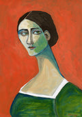 Vintage woman in green Poster och Canvastavla
