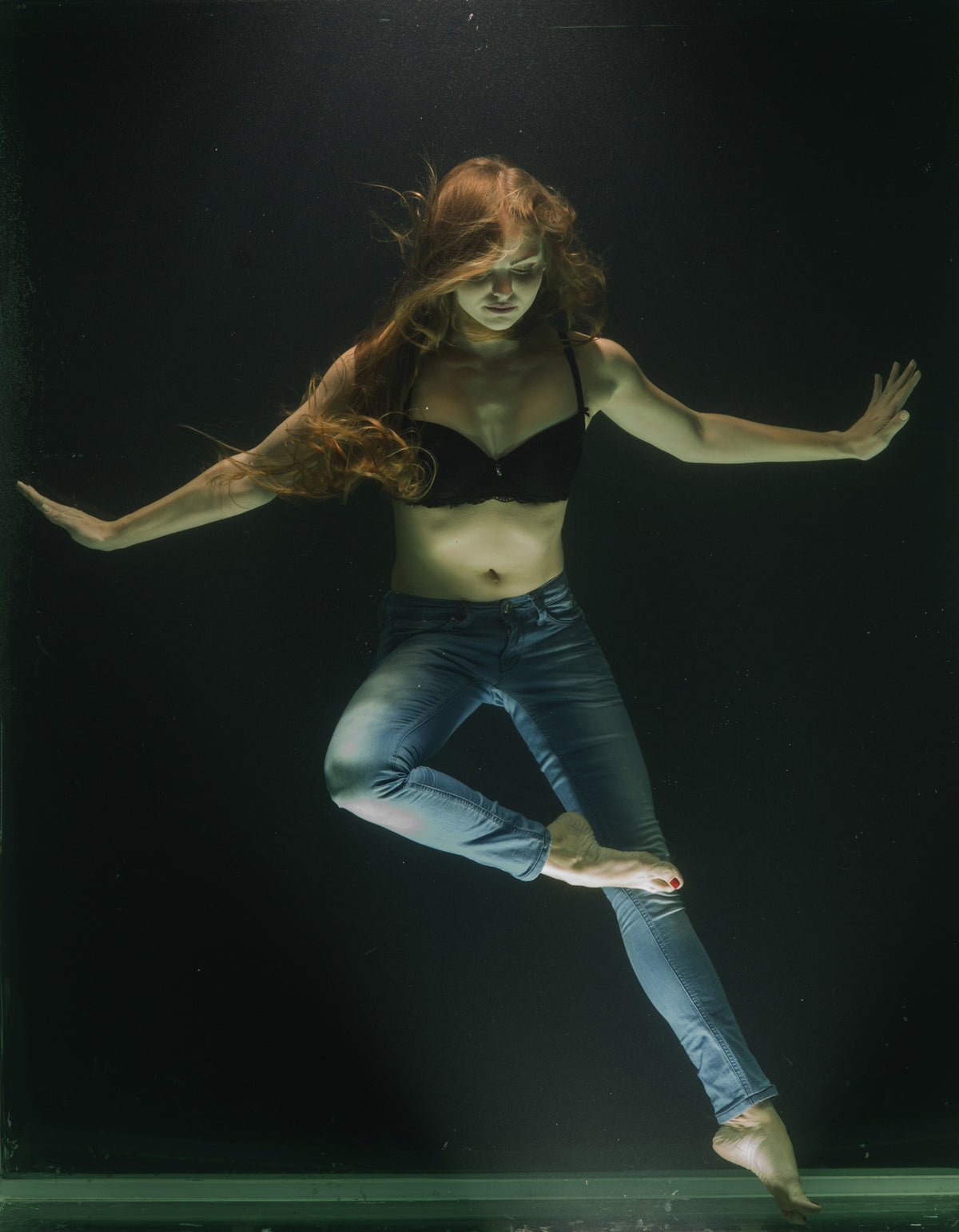 underwater artistic portrait shooting Poster och Canvastavla