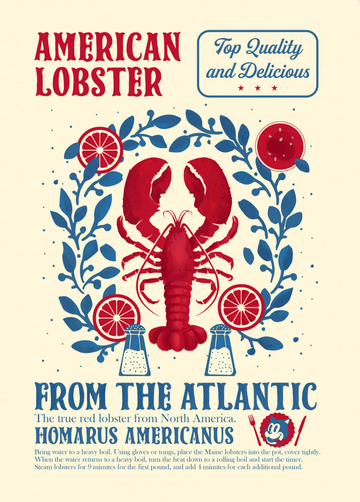 Lobster kitchen print Poster Kitchen poster eller kökstavla