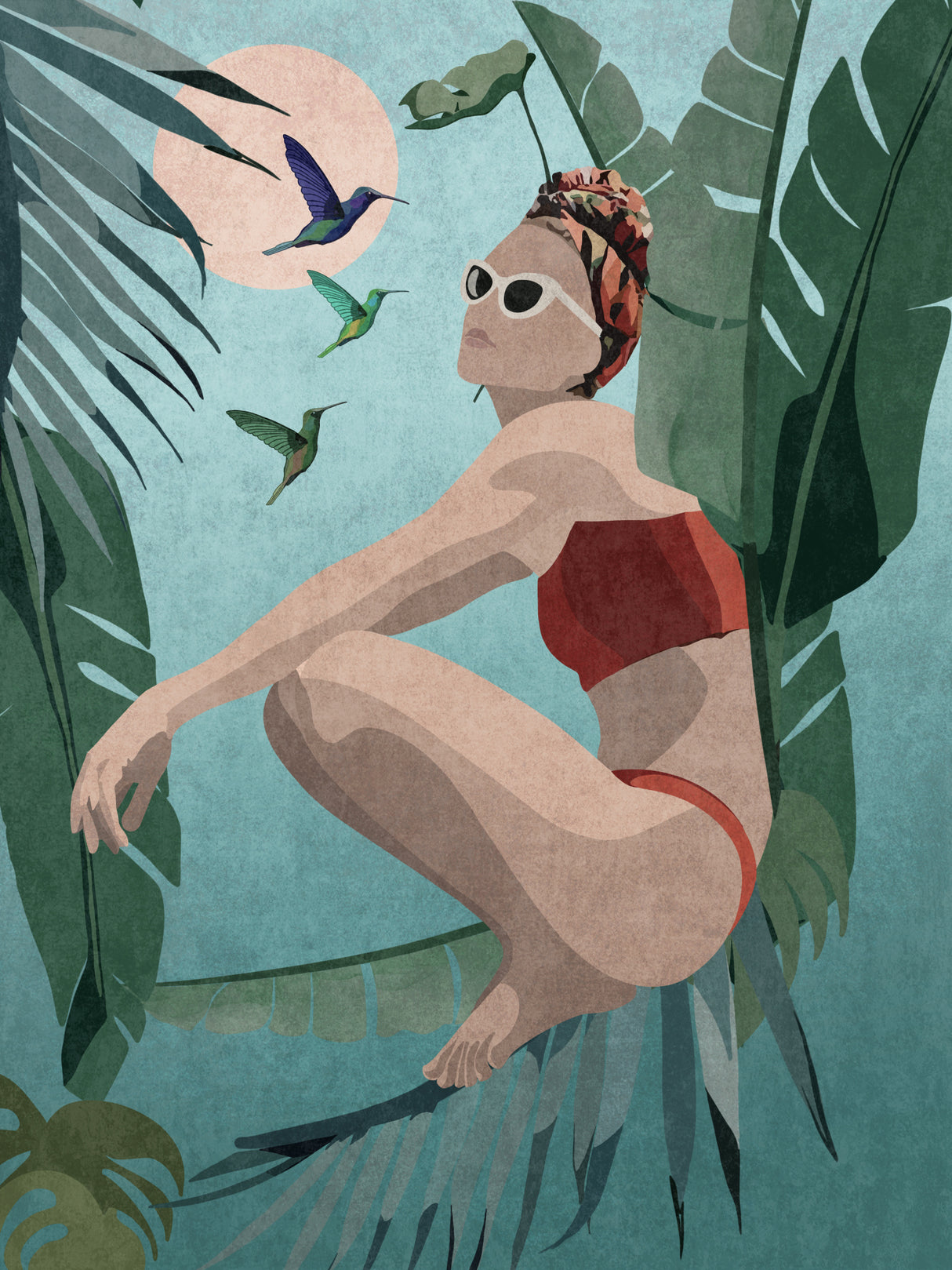Tropical Blue Poster och Canvastavla