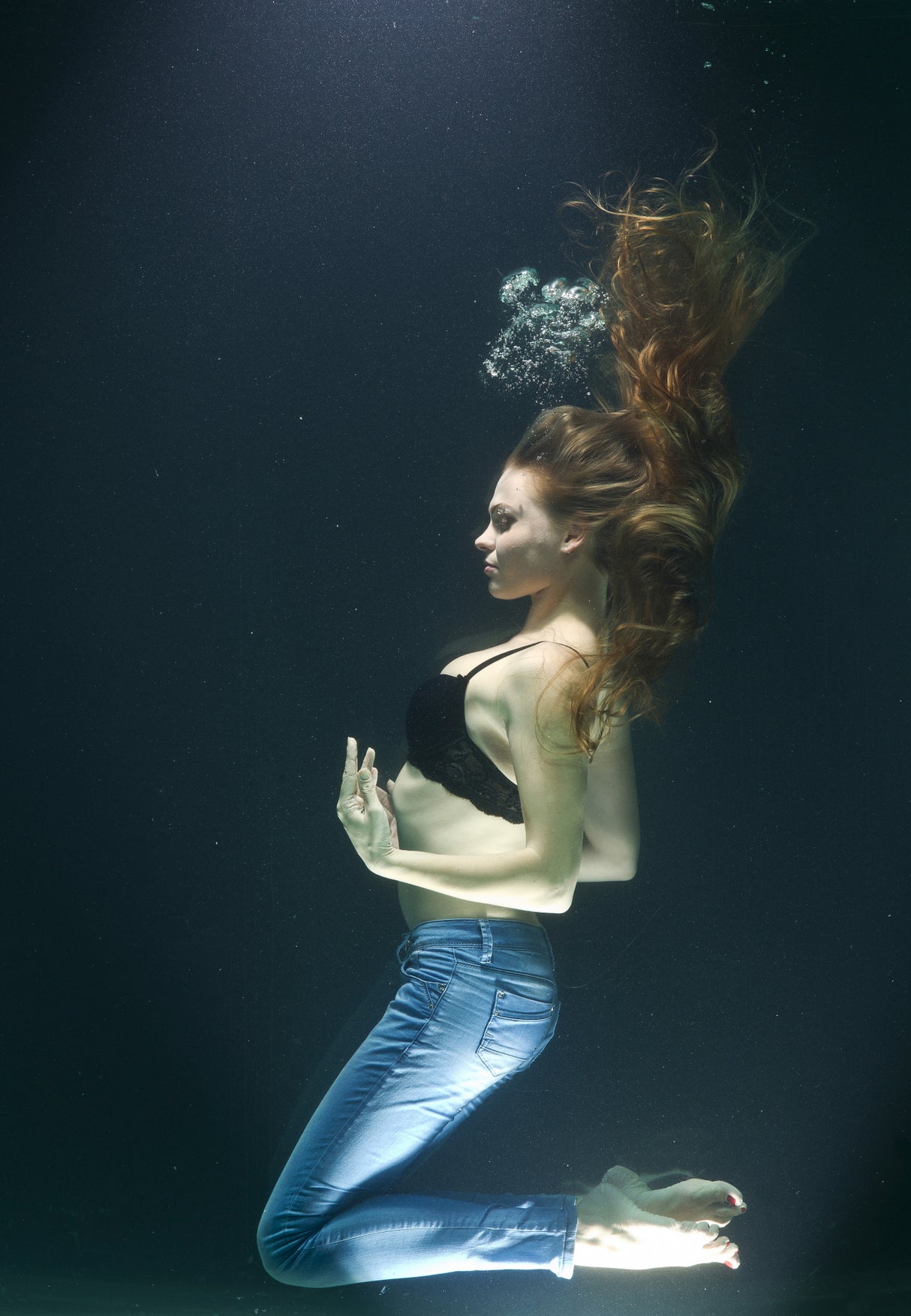 underwater artistic portrait shooting Poster och Canvastavla