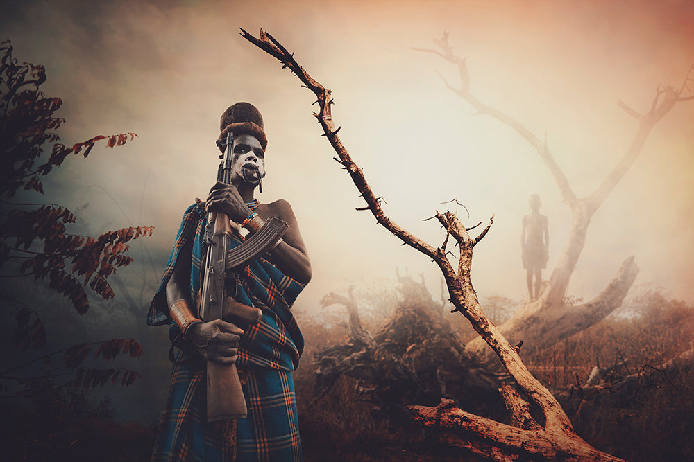 Surma Warrior Woman Poster och Canvastavla
