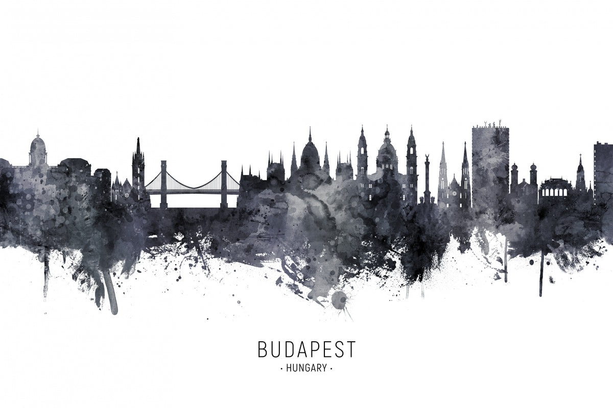 Budapest Hungary Skyline Poster och Canvastavla