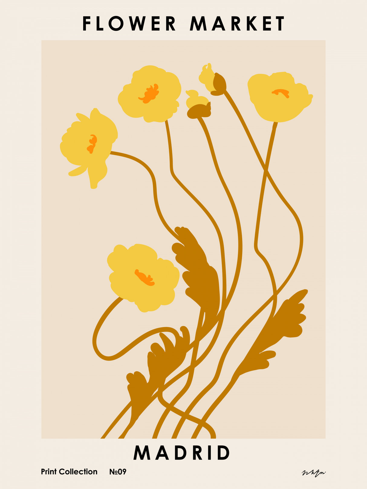 Flower Market. Madrid Poster och Canvastavla