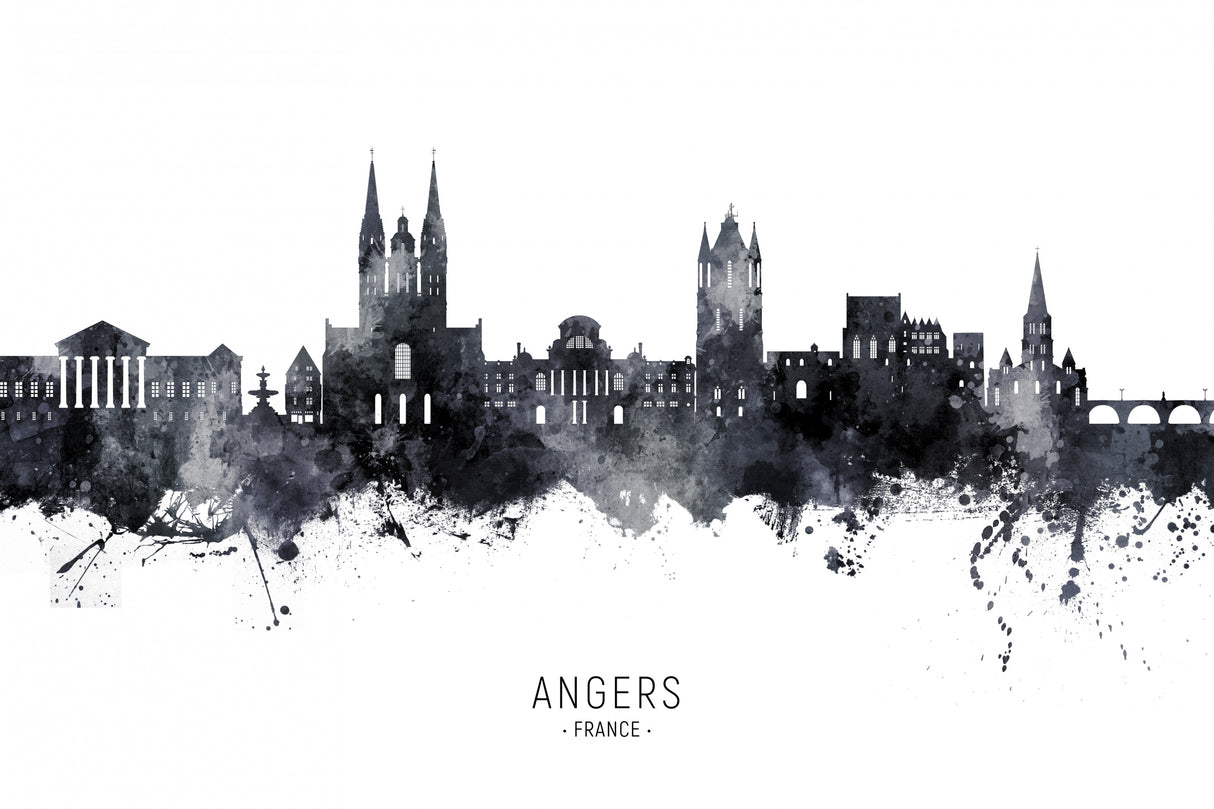 Angers France Skyline Poster och Canvastavla