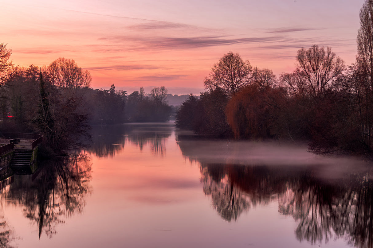 Pastel Sunset of French Countryside Poster och Canvastavla