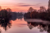 Pastel Sunset of French Countryside Poster och Canvastavla