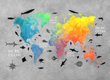 World map 7 Poster och Canvastavla