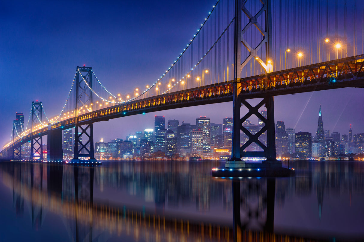 Urban Illusion: The Bay Bridge Poster och Canvastavla