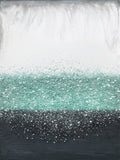 Crystal Rain Green Poster och Canvastavla